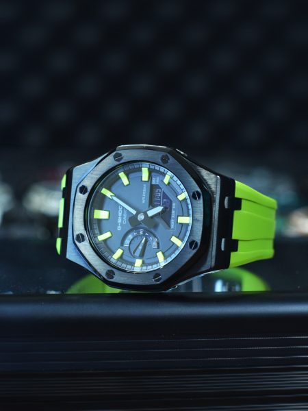 Ga2100 Grass Green Strap Hour Marker Black Matte Case Dial 