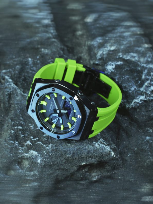 Ga2100 Grass Green Strap Hour Marker Black Matte Case Dial