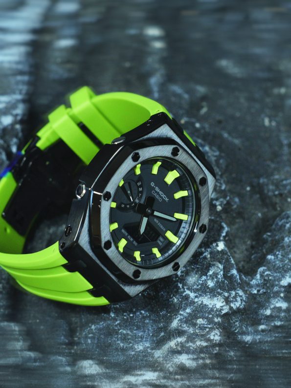 Ga2100 Grass Green Strap Hour Marker Black Matte Case Dial