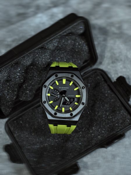 Ga2100 Grass Green Strap Hour Marker Black Matte Case Dial