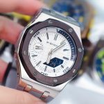 Ga2100 Gray Rubber Strap Gray Bezel White Dial Watch
