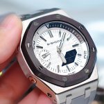 Ga2100 Gray Rubber Strap Gray Bezel White Dial Watch