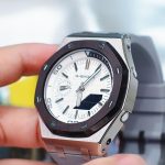 Ga2100 Gray Rubber Strap Gray Bezel White Dial Watch