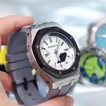 Ga2100 Gray Rubber Strap Gray Bezel White Dial Watch