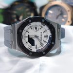 Ga2100 Gray Rubber Strap Gray Bezel White Dial Watch