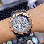 Ga2100 Mod Watch Copper Bezel Gray Dial Black Rubber Strap