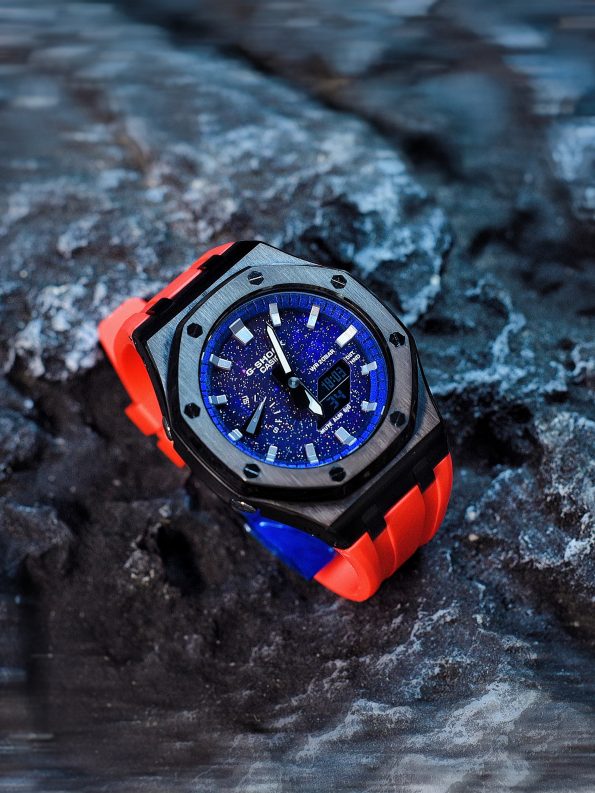 Ga2100 Rose Rubber Strap Starry Night Dial Watch