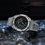 Ga2100 Silver Stainless Steel Lv Black Dial Watch 