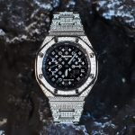 Ga2100 Silver Stainless Steel Lv Black Dial Watch