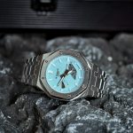 Ga2100 Silver Stainless Steel Tiffany Blue Dial White Hour Marker Watch 