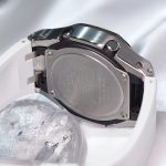 Ga2100 White Rubber Strap Silver Case Blue Dial Watch