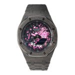 Hero Ga2100 Matte Black Bracelet Black Bezel Pink Bear V2