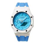 Hero Ga2100 Light Blue Rubber White Bezel Blue Dial V2