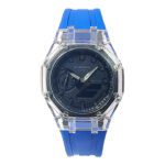 Hero Ga2100 Blue Rubber Clear Case Black Dial V2