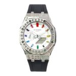 Hero Ga2100 Color Diamond Bezel White Dial Black Rubber