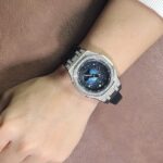 Hero Ga2100 Diamond Bezel Light Up Black Dial Black Rubber