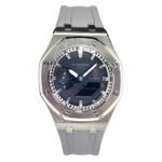 Hero Ga2100 Smoky Gray Rubber Silver Bezel Black Dial