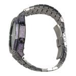 Hero Ga2100 Silver Bracelet Purple Diamond Bezel Gray Dial V2