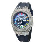Hero Ga2100 Snow Mountain Color Diamond Bezel Black Rubber V2