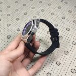 Hero Ga2100 Purple Accent Black Rubber Silver Bezel