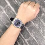 Hero Ga2100 Purple Accent Black Rubber Silver Bezel