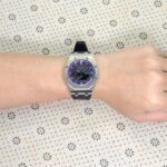 Hero Ga2100 Purple Accent Black Rubber Silver Bezel