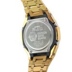 Hero Ga2100 Golden Flame Red Wave Gold Metal Bracelet