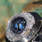 Hero Ga2100 Blue Light Up Black Dial Clear Case Rubber V2