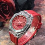 Hero Ga2100 Red Rubber Clear Case Red Dial V2
